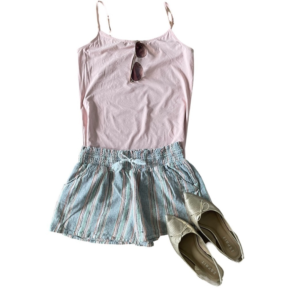 Striped Cotton Shorts Multicolor Size Large